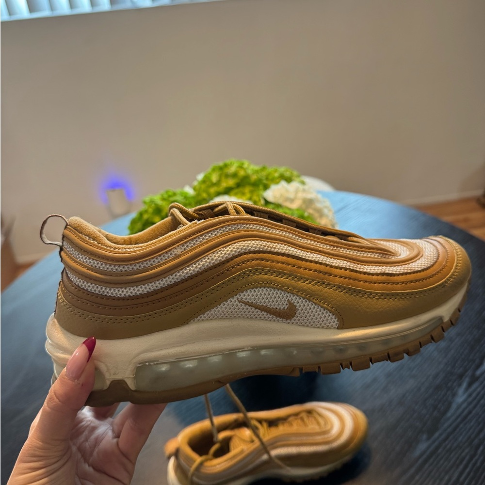 Nike Women's Shoes in Tan and White